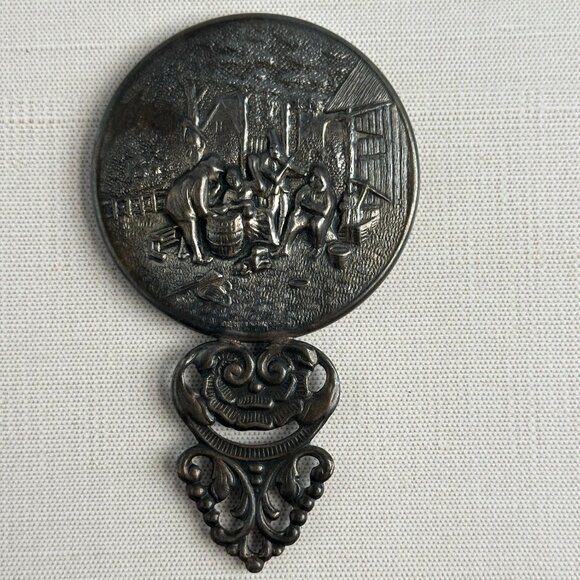 Hans Jensen Silverplate Vanity Mirror Denmark - Picture 1 of 8